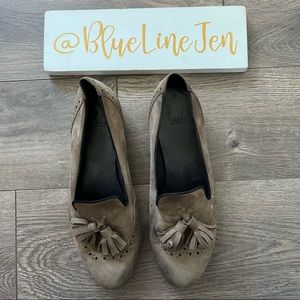 Valas Los Angeles Taupe Suede Loafers